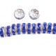 Strass-Rondell 8mm Silber - Cristal Sapphire